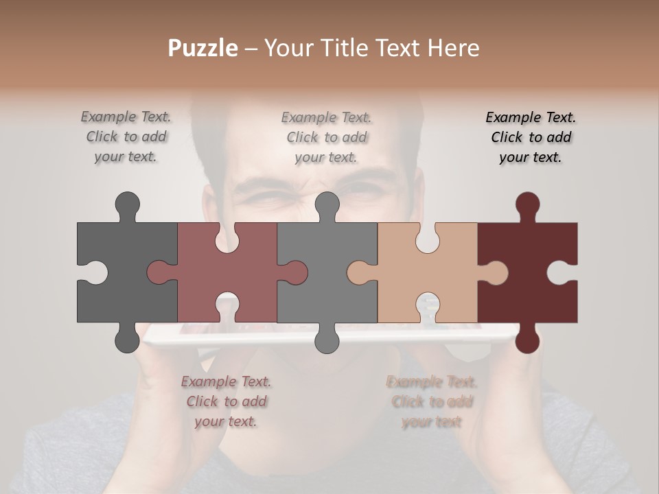 Holding Frustration Male PowerPoint Template