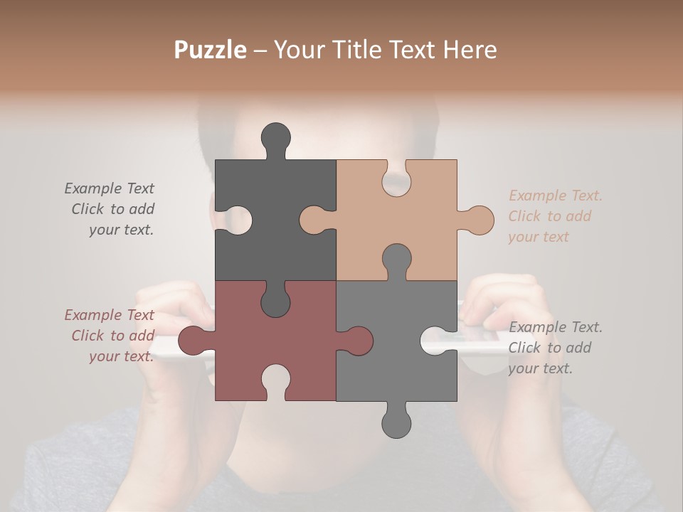 Holding Frustration Male PowerPoint Template