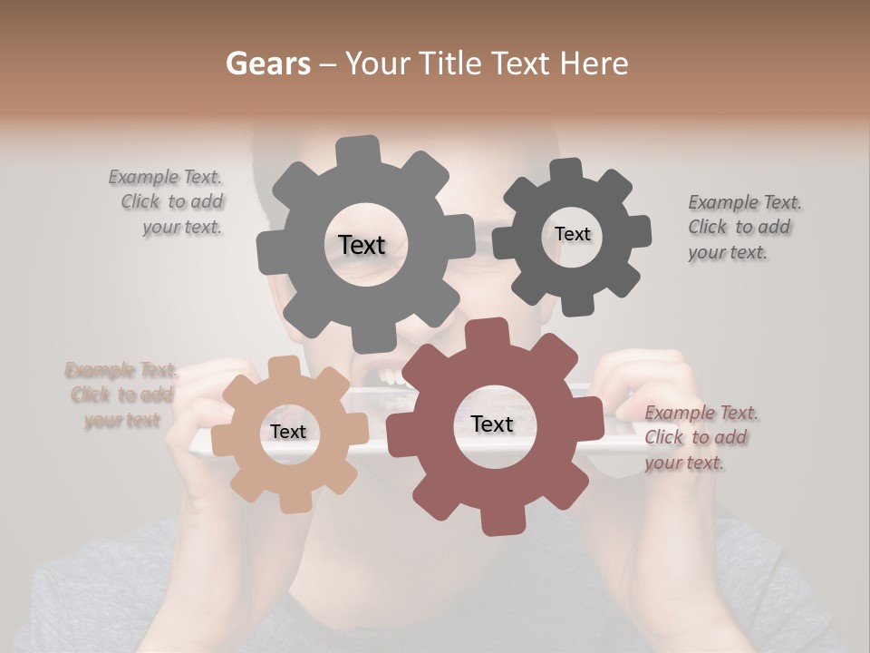 Holding Frustration Male PowerPoint Template