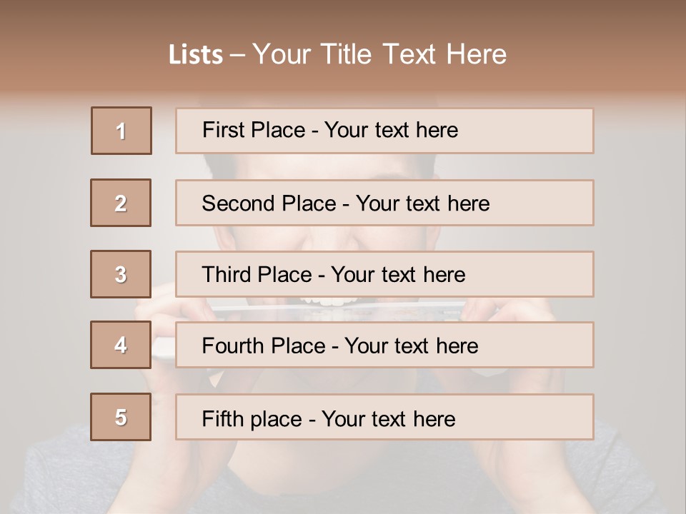 Holding Frustration Male PowerPoint Template