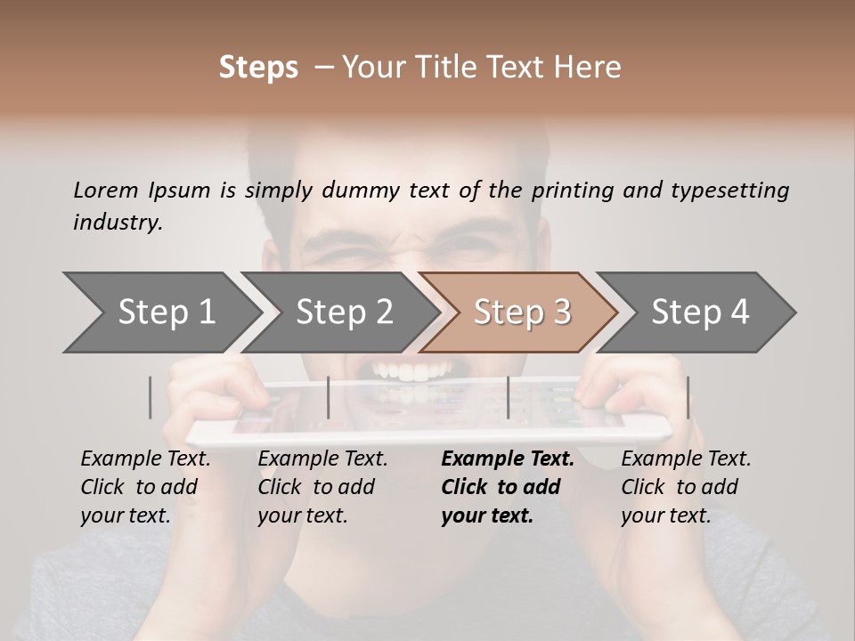 Holding Frustration Male PowerPoint Template
