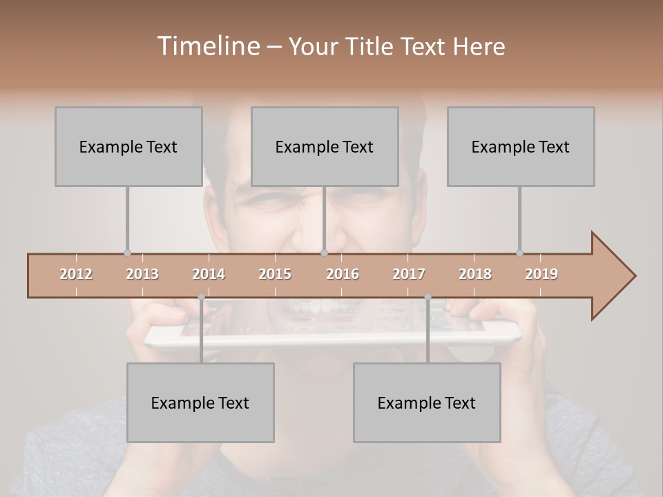 Holding Frustration Male PowerPoint Template