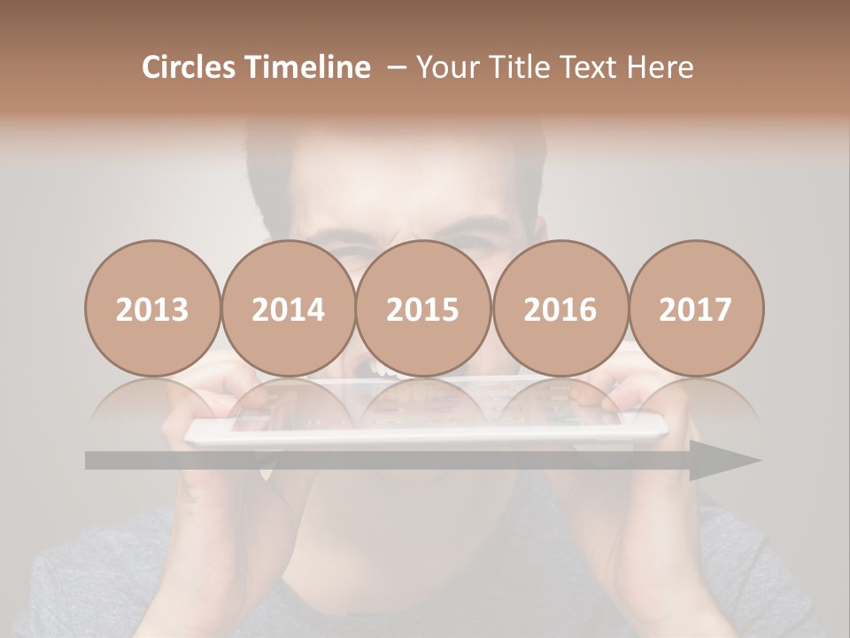 Holding Frustration Male PowerPoint Template