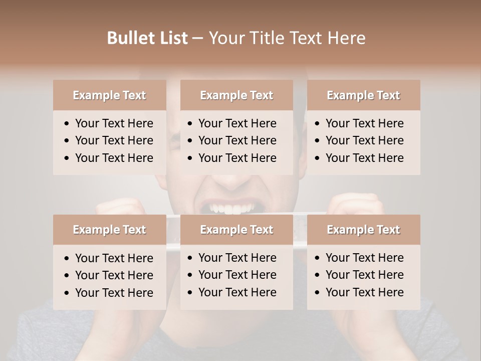 Holding Frustration Male PowerPoint Template