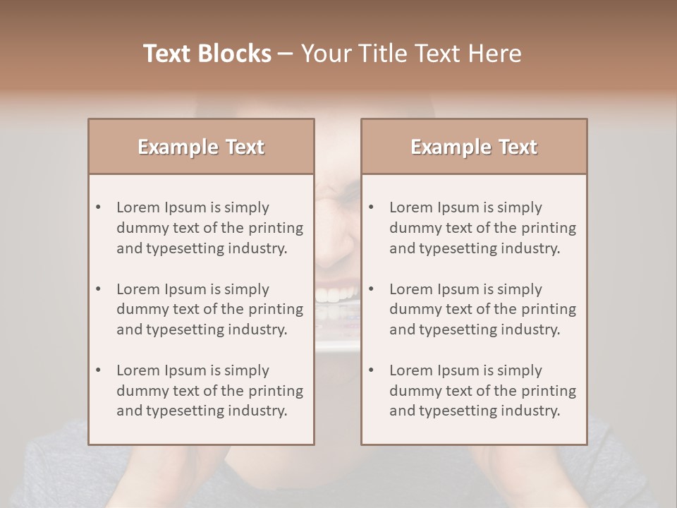 Holding Frustration Male PowerPoint Template