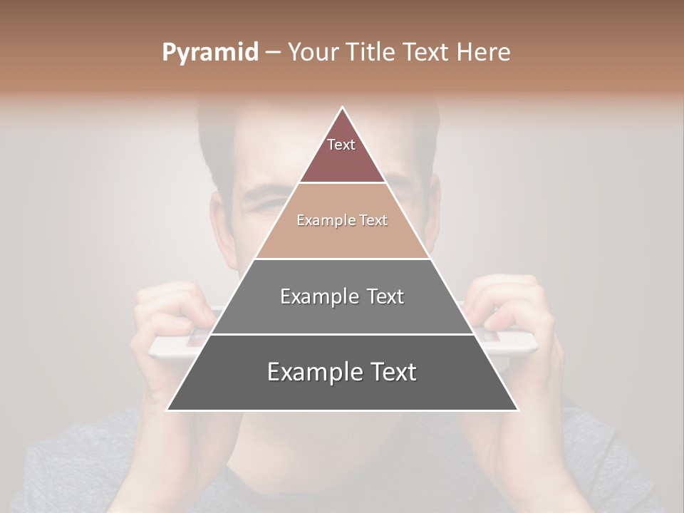 Holding Frustration Male PowerPoint Template