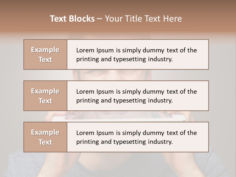 Holding Frustration Male PowerPoint Template