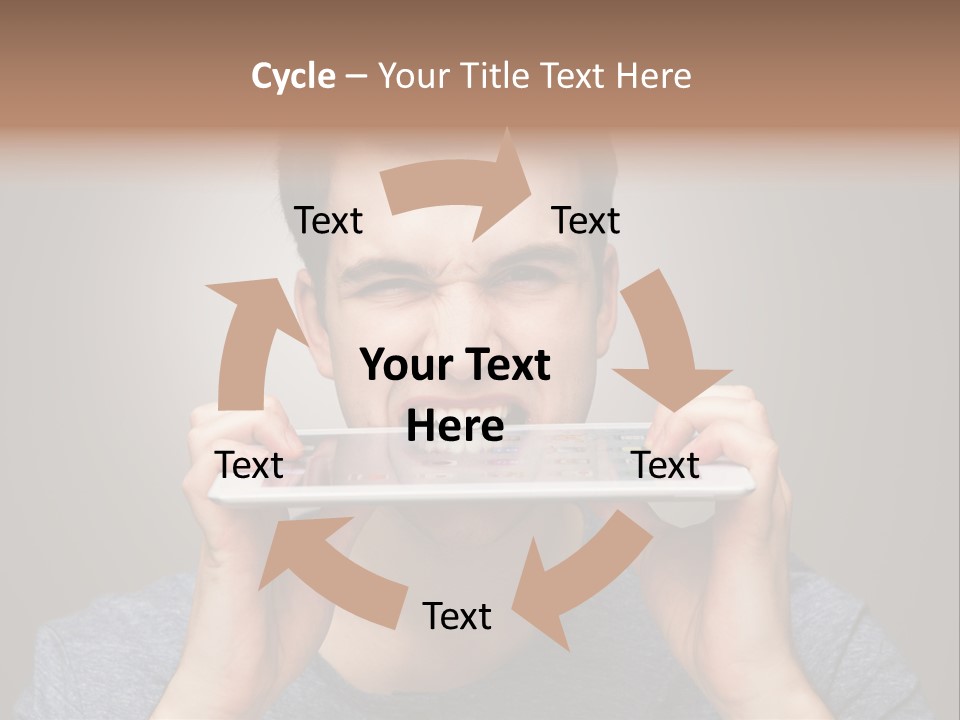 Holding Frustration Male PowerPoint Template