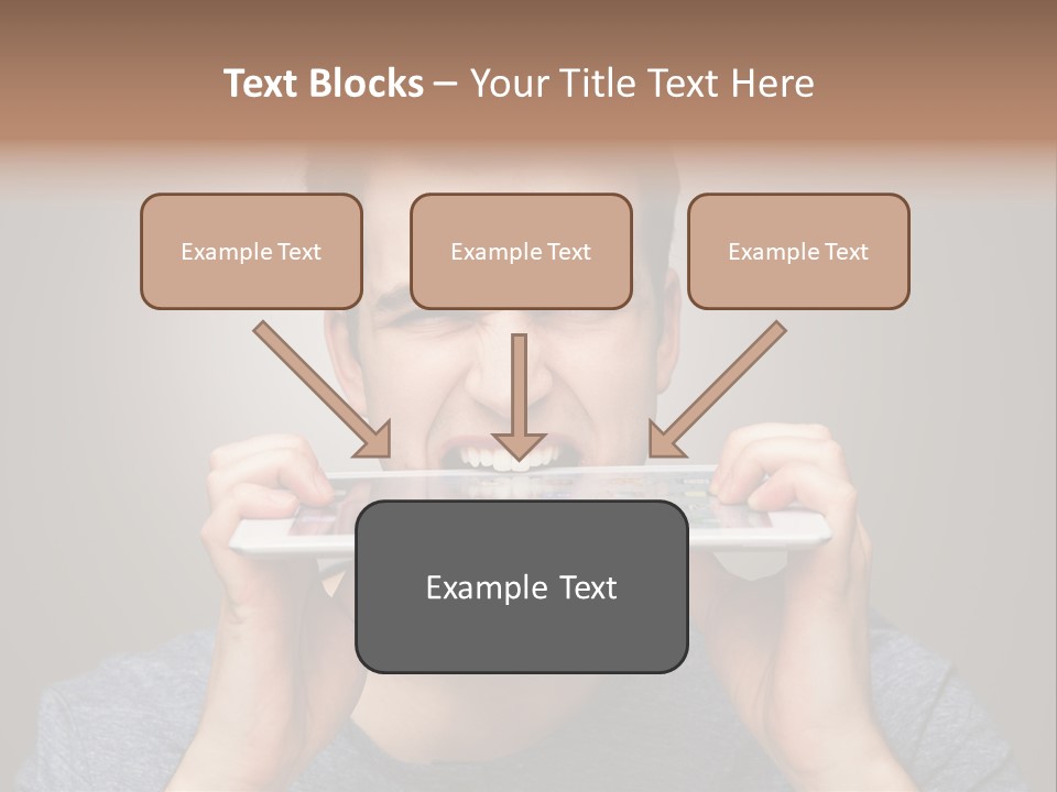 Holding Frustration Male PowerPoint Template