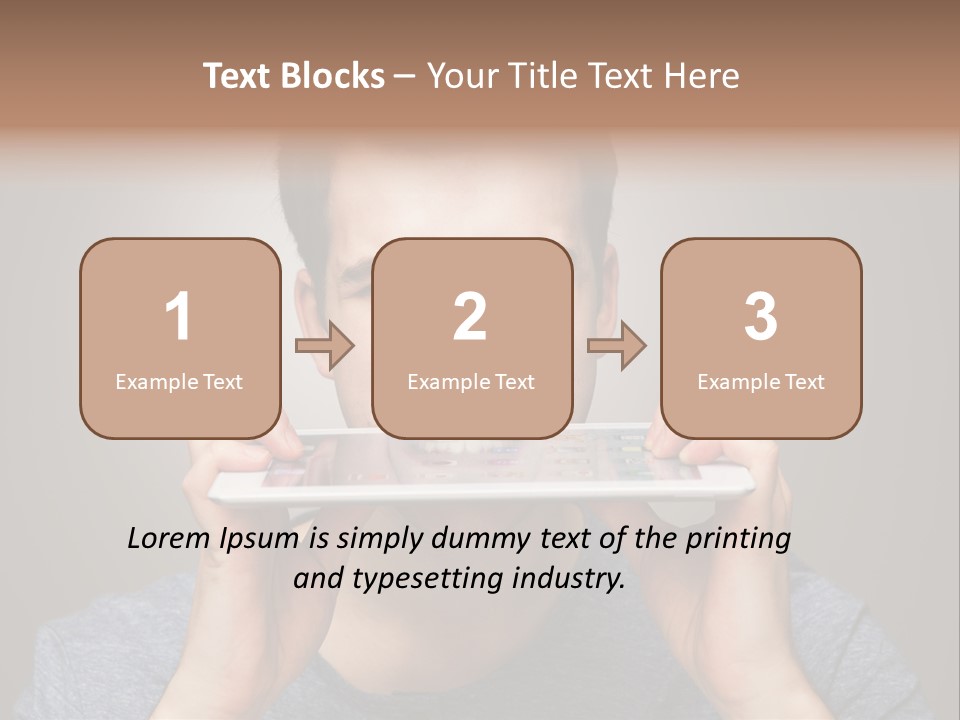 Holding Frustration Male PowerPoint Template