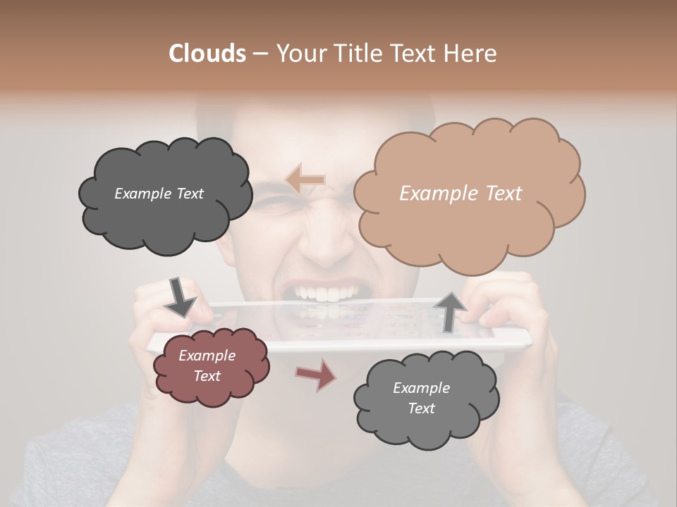 Holding Frustration Male PowerPoint Template