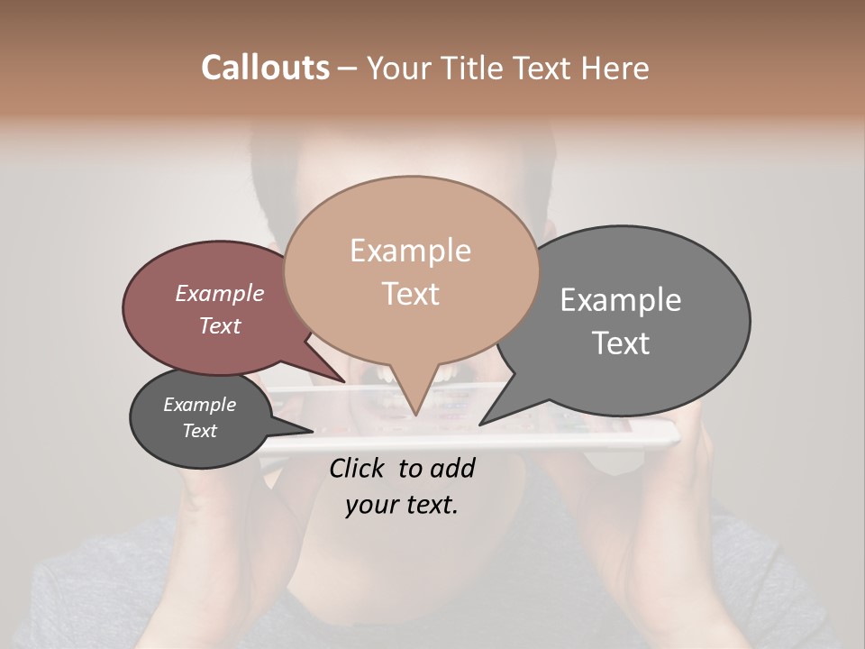 Holding Frustration Male PowerPoint Template