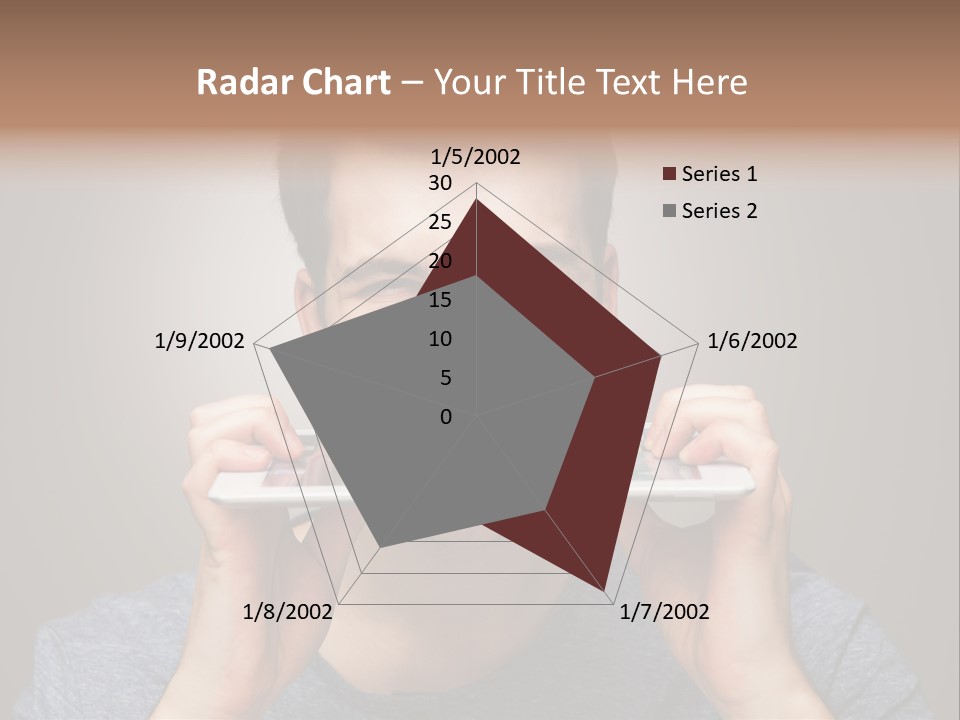Holding Frustration Male PowerPoint Template