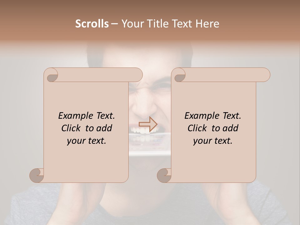 Holding Frustration Male PowerPoint Template