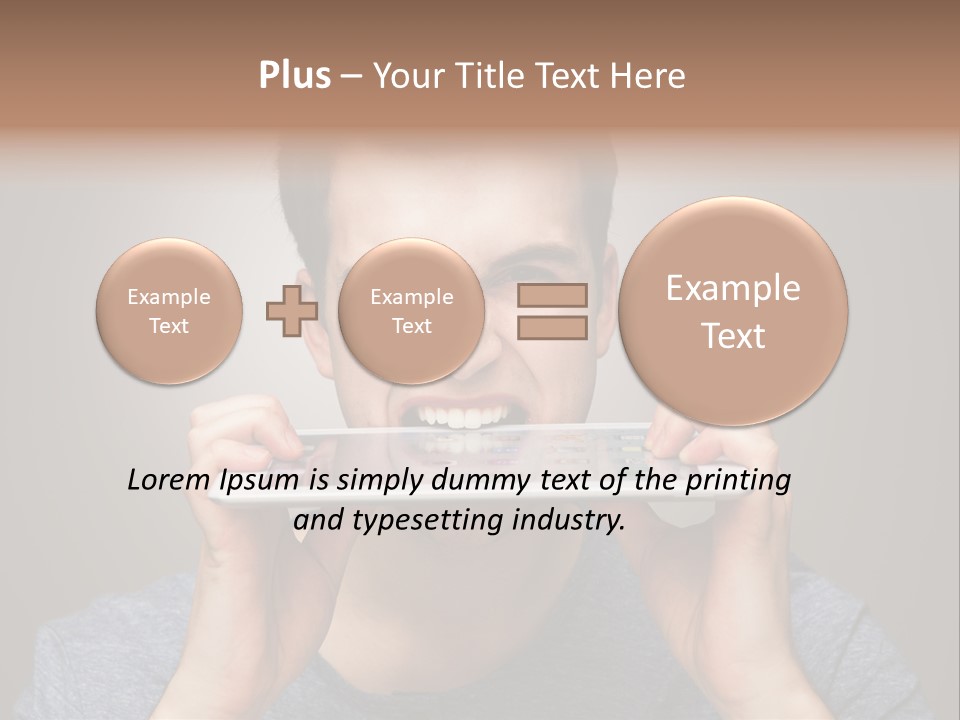 Holding Frustration Male PowerPoint Template