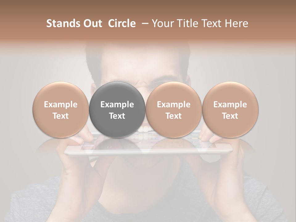 Holding Frustration Male PowerPoint Template