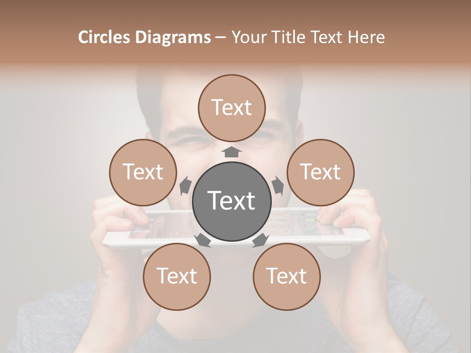 Holding Frustration Male PowerPoint Template