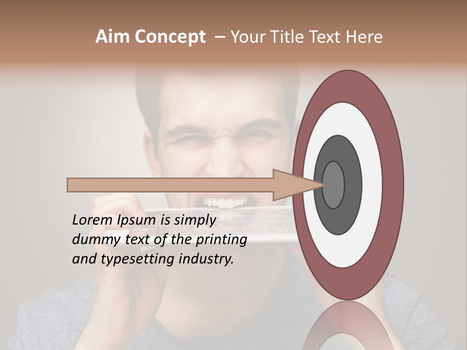 Holding Frustration Male PowerPoint Template