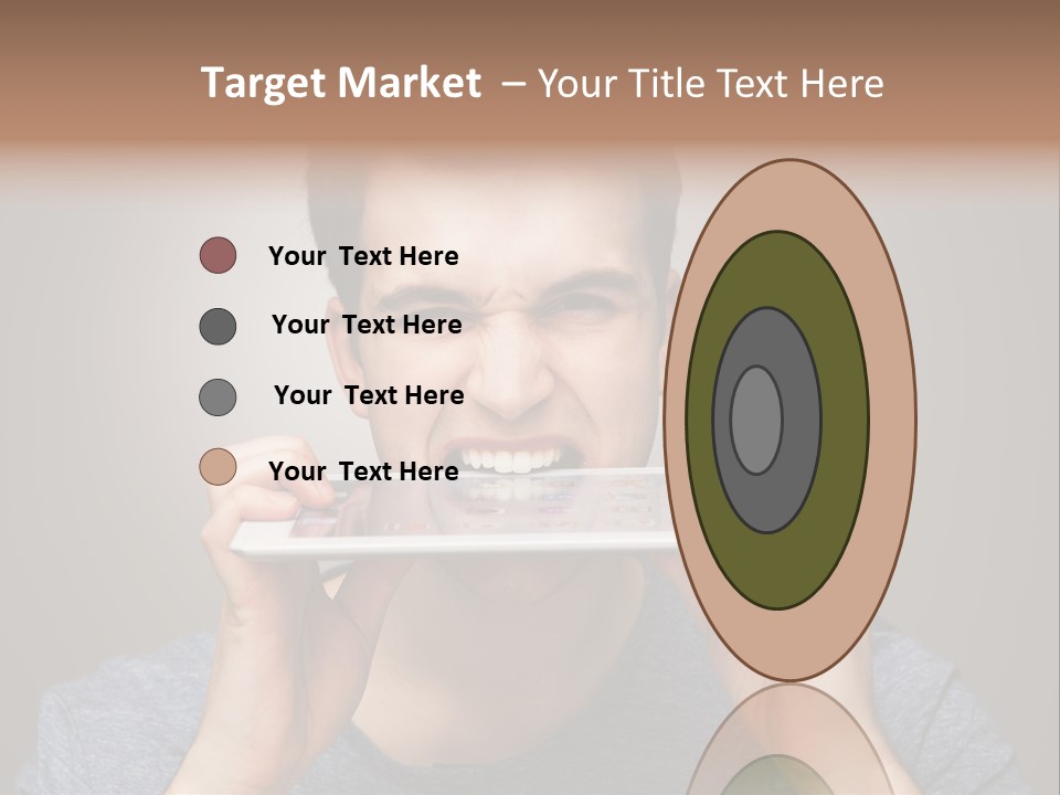 Holding Frustration Male PowerPoint Template