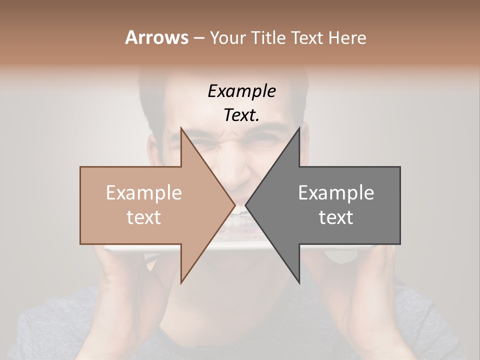 Holding Frustration Male PowerPoint Template