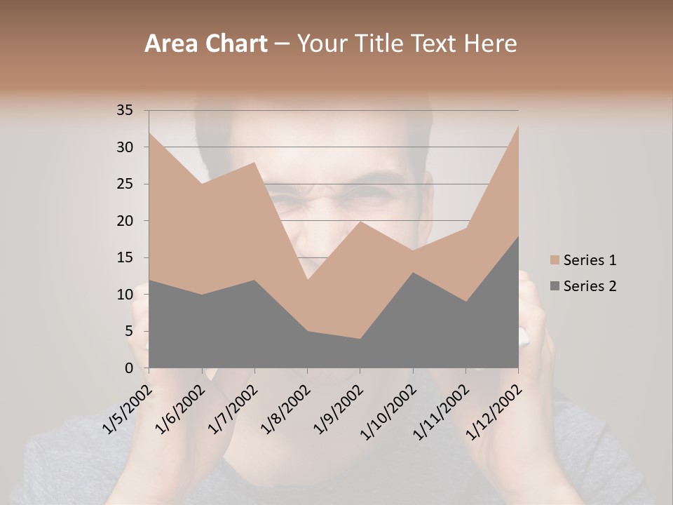 Holding Frustration Male PowerPoint Template