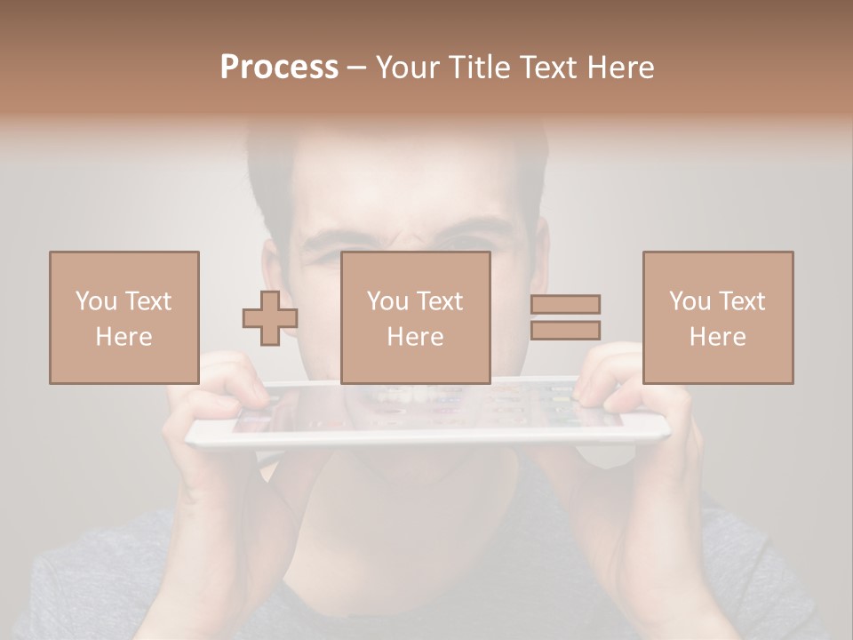 Holding Frustration Male PowerPoint Template