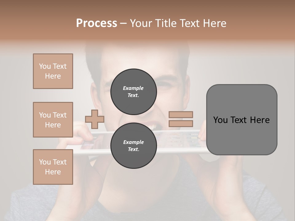 Holding Frustration Male PowerPoint Template