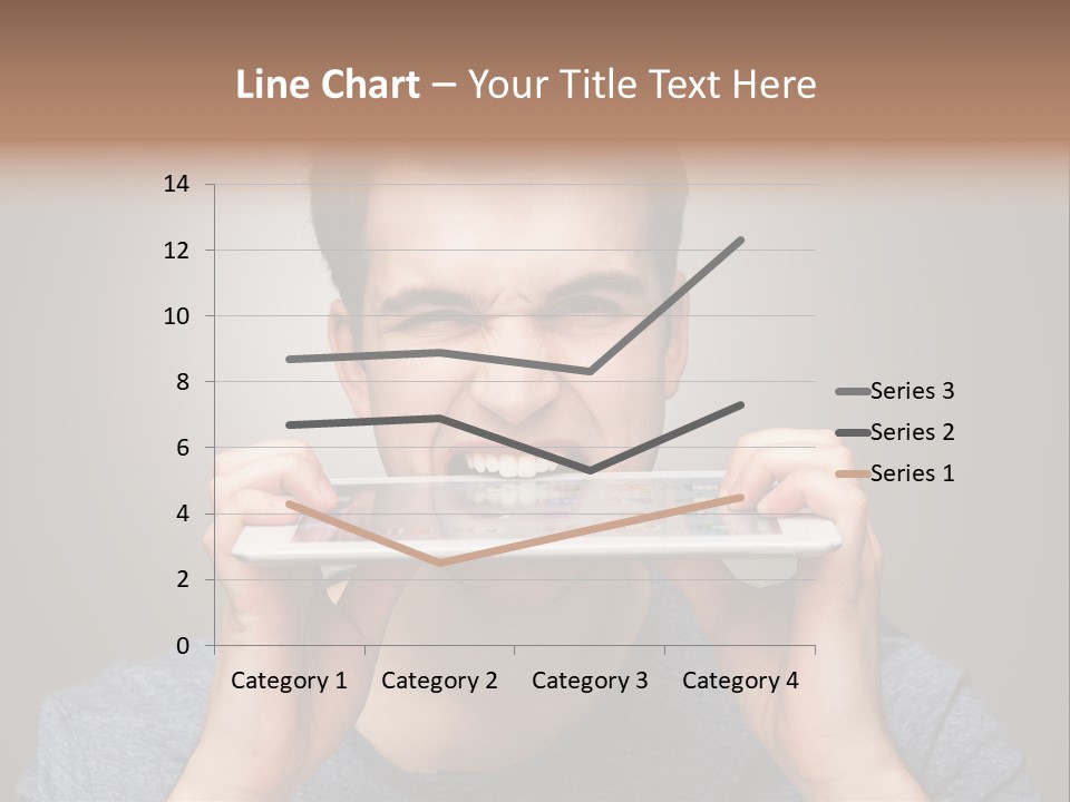 Holding Frustration Male PowerPoint Template