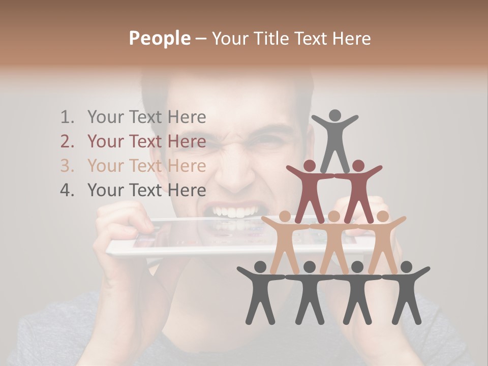 Holding Frustration Male PowerPoint Template