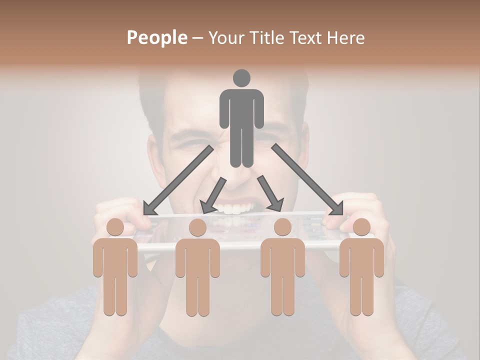 Holding Frustration Male PowerPoint Template