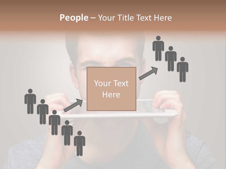 Holding Frustration Male PowerPoint Template