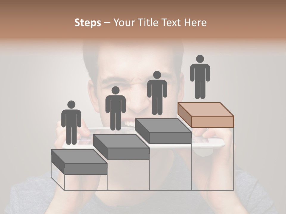 Holding Frustration Male PowerPoint Template