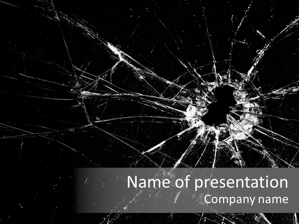 Cracked Bullet Gunshot PowerPoint Template