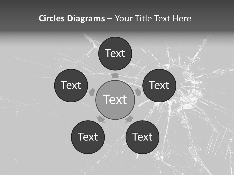 Cracked Bullet Gunshot PowerPoint Template