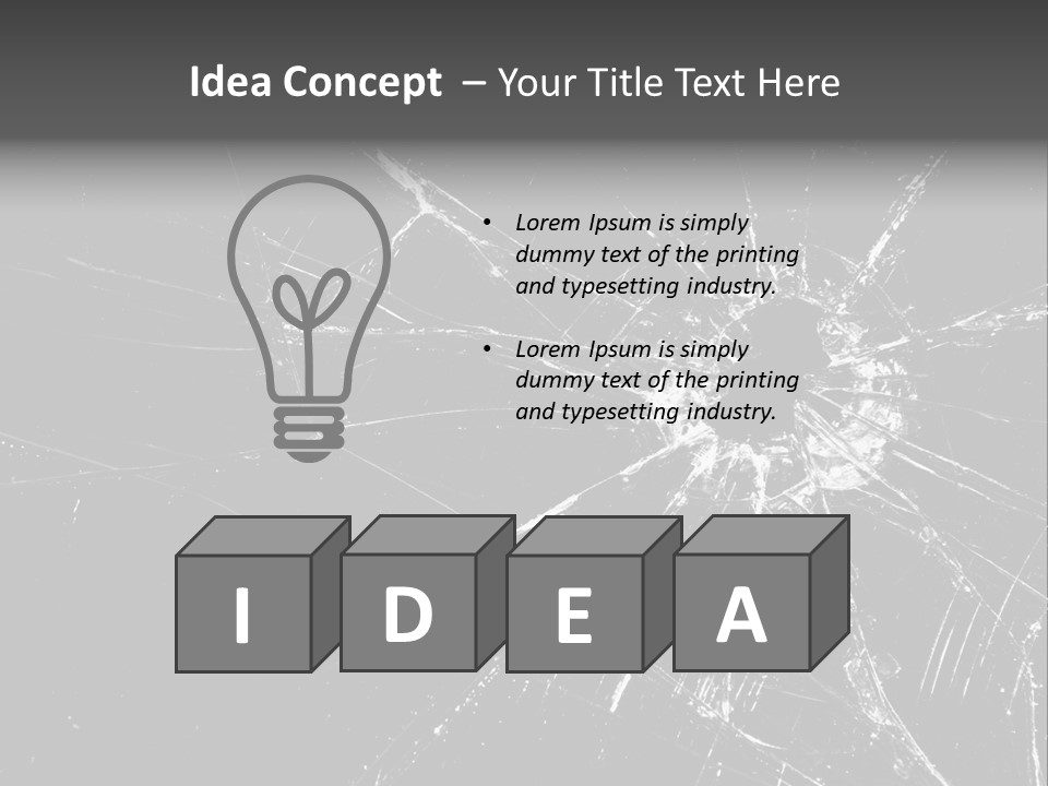 Cracked Bullet Gunshot PowerPoint Template