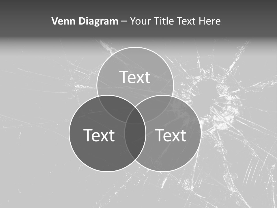 Cracked Bullet Gunshot PowerPoint Template