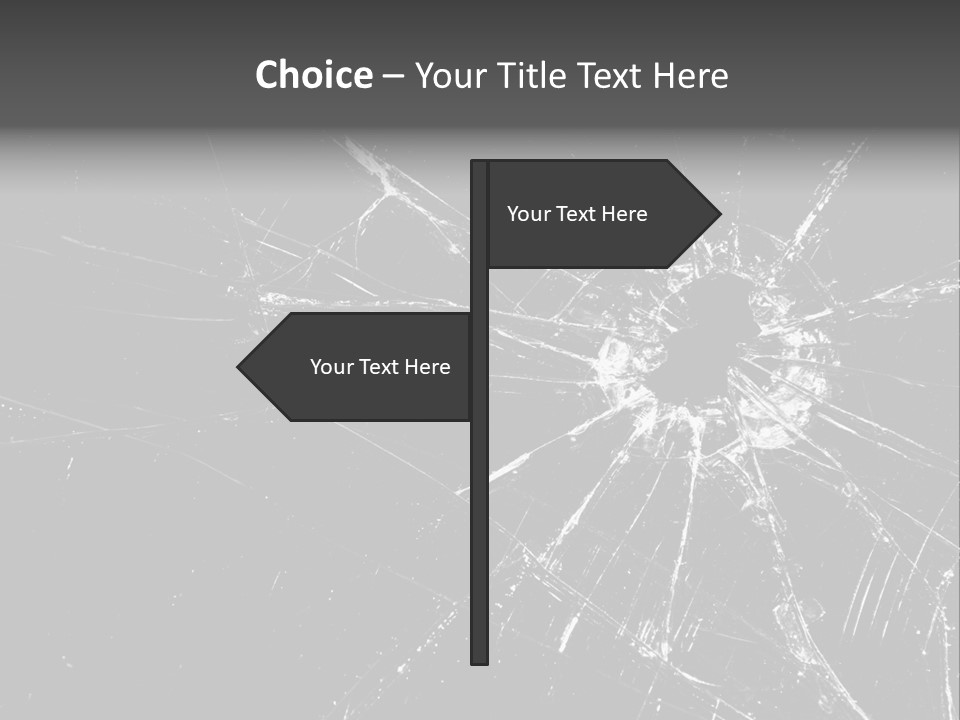 Cracked Bullet Gunshot PowerPoint Template