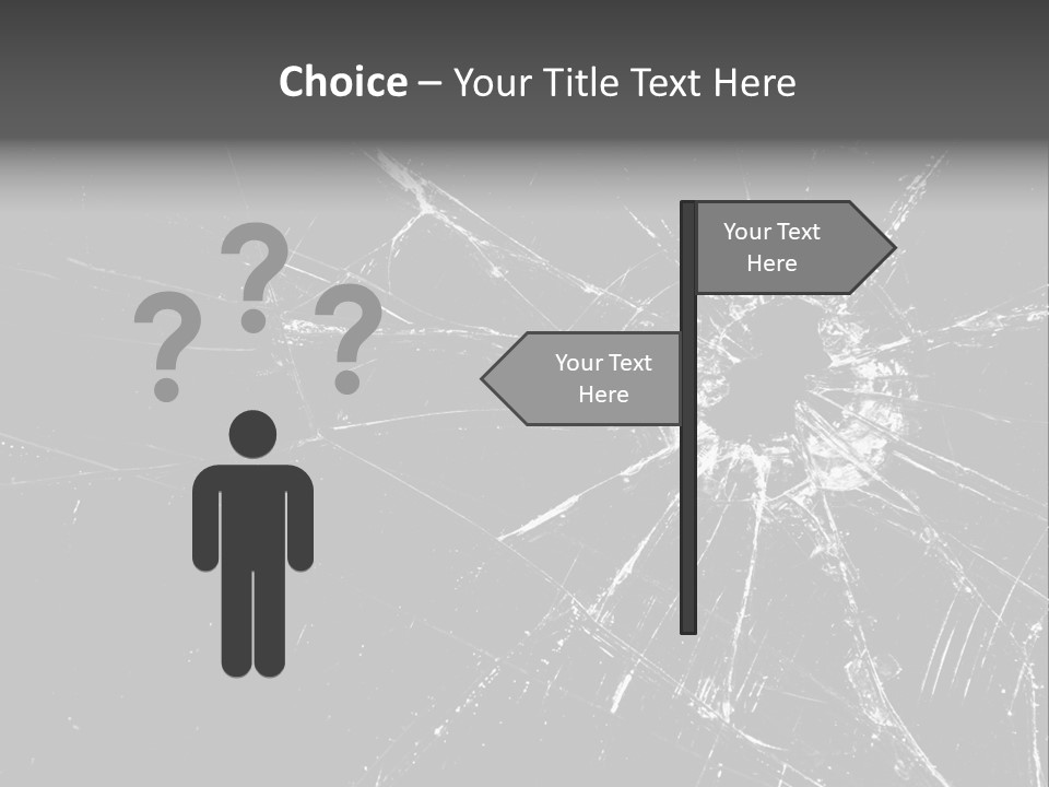 Cracked Bullet Gunshot PowerPoint Template