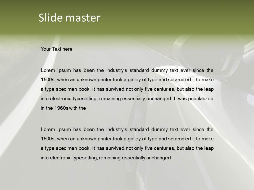 German Turbo Motion PowerPoint Template