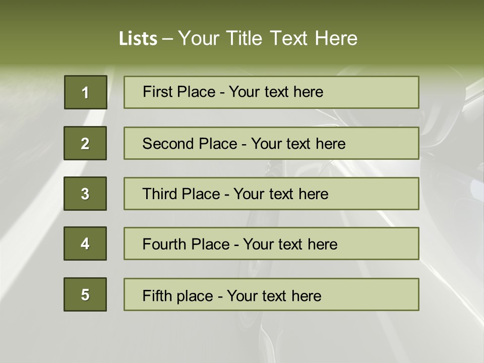 German Turbo Motion PowerPoint Template
