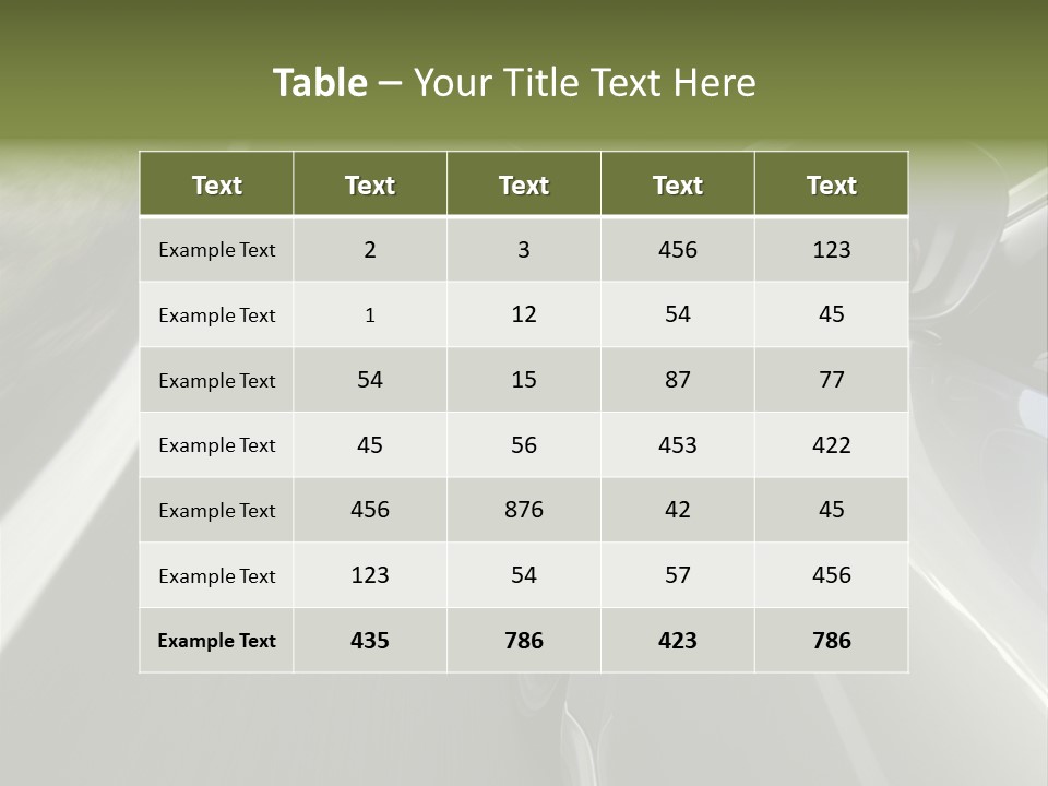 German Turbo Motion PowerPoint Template