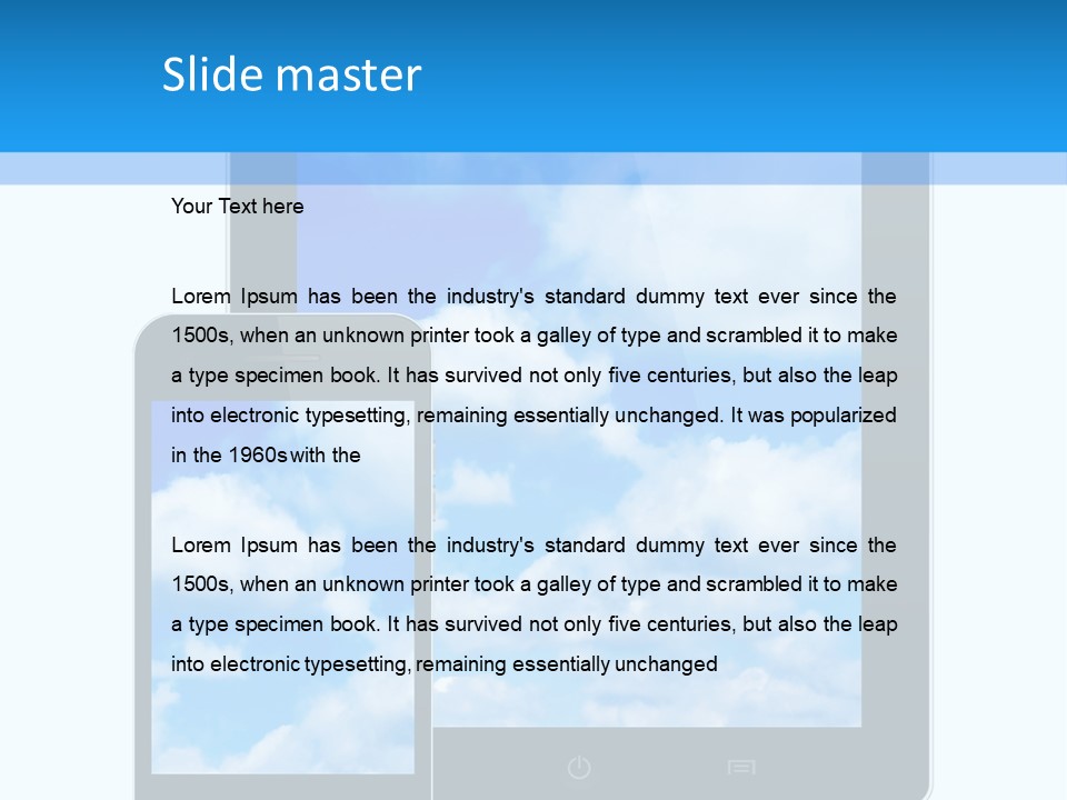 Touchscreen Modern Message PowerPoint Template