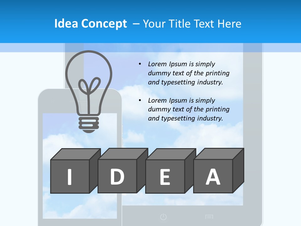 Touchscreen Modern Message PowerPoint Template