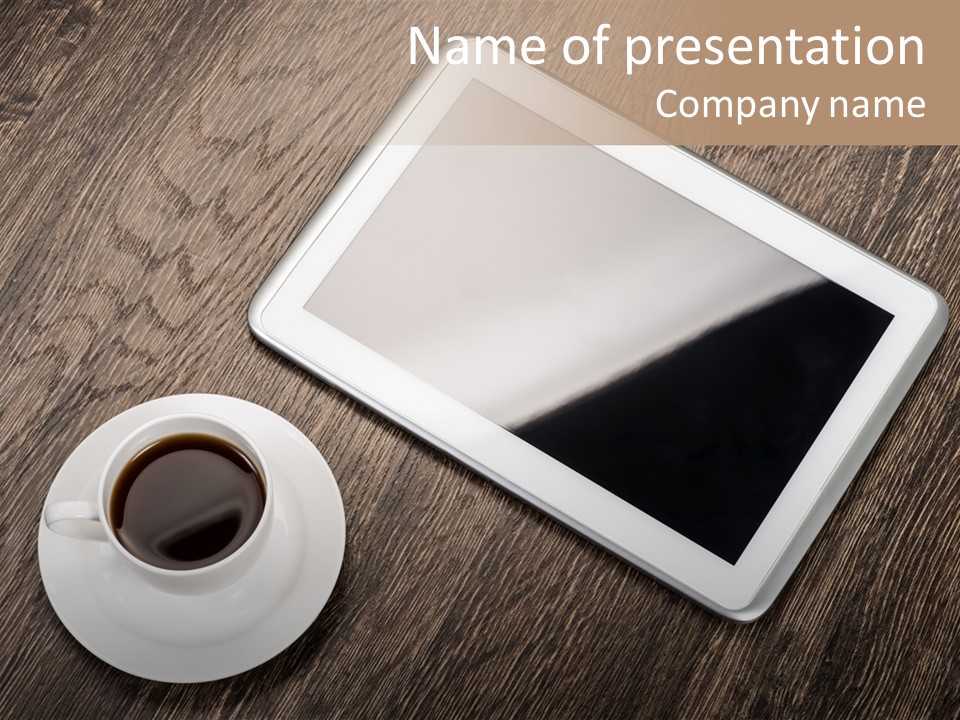 Pad Examining Desktop PowerPoint Template