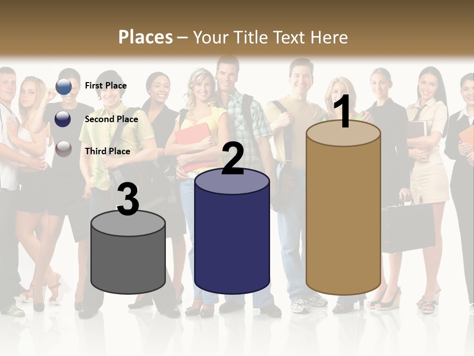 Group Student Isolated PowerPoint Template