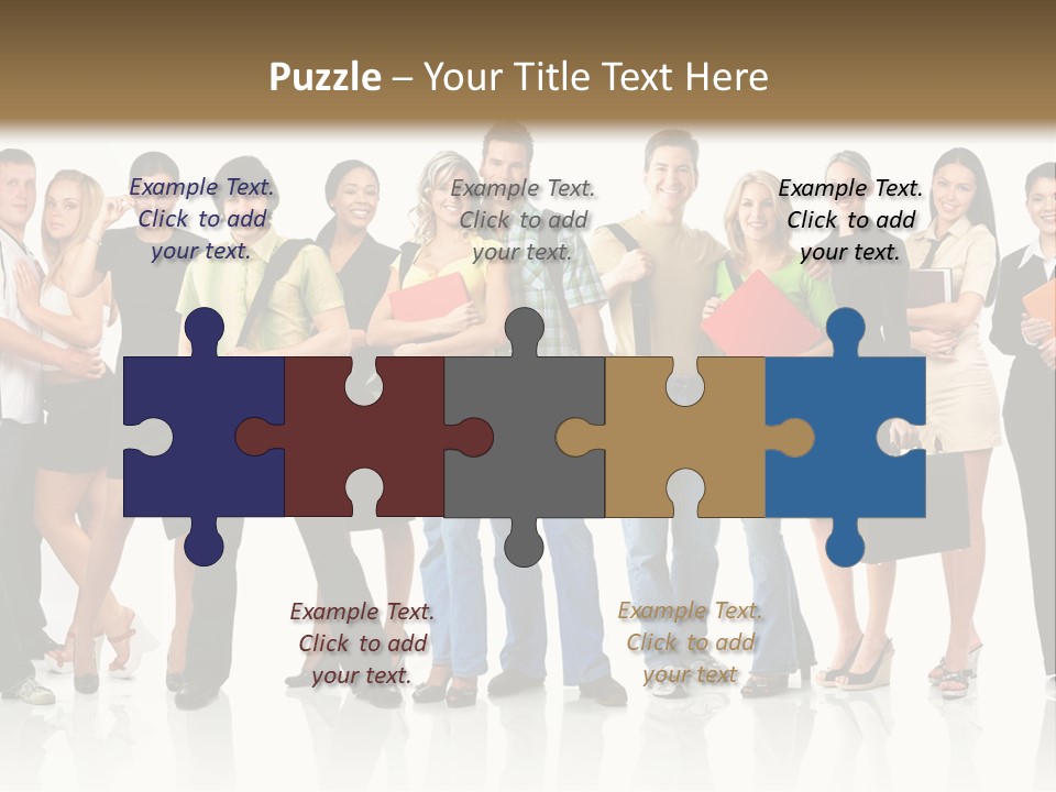 Group Student Isolated PowerPoint Template