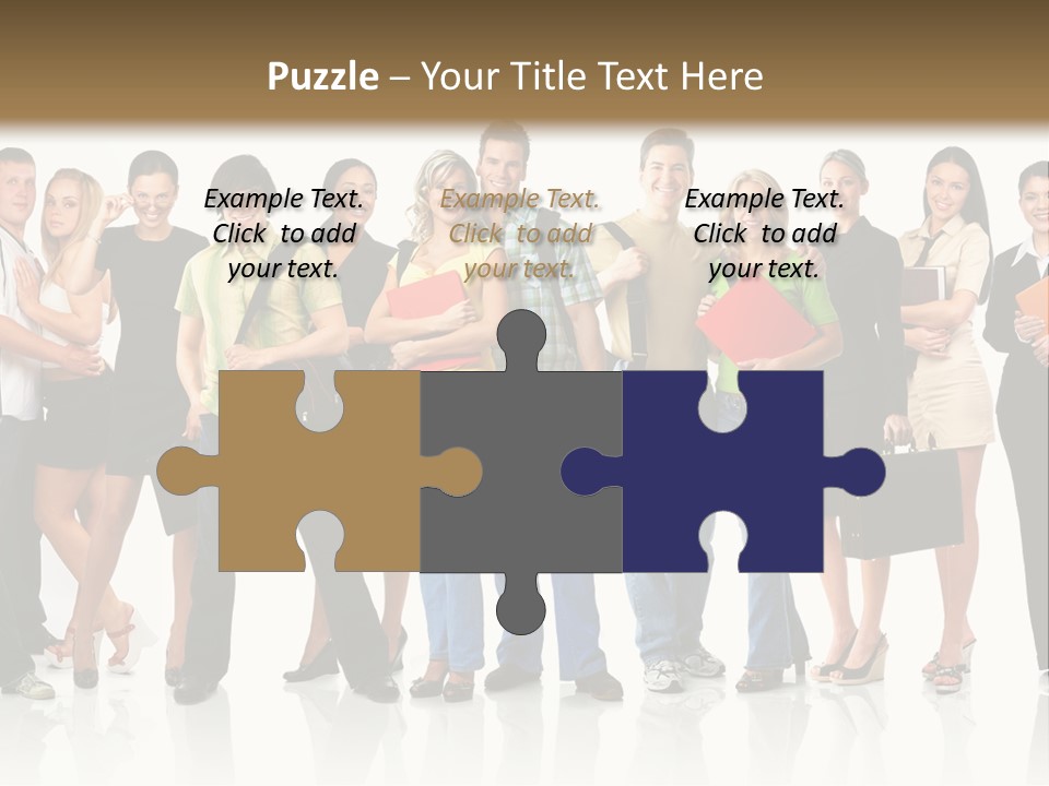 Group Student Isolated PowerPoint Template