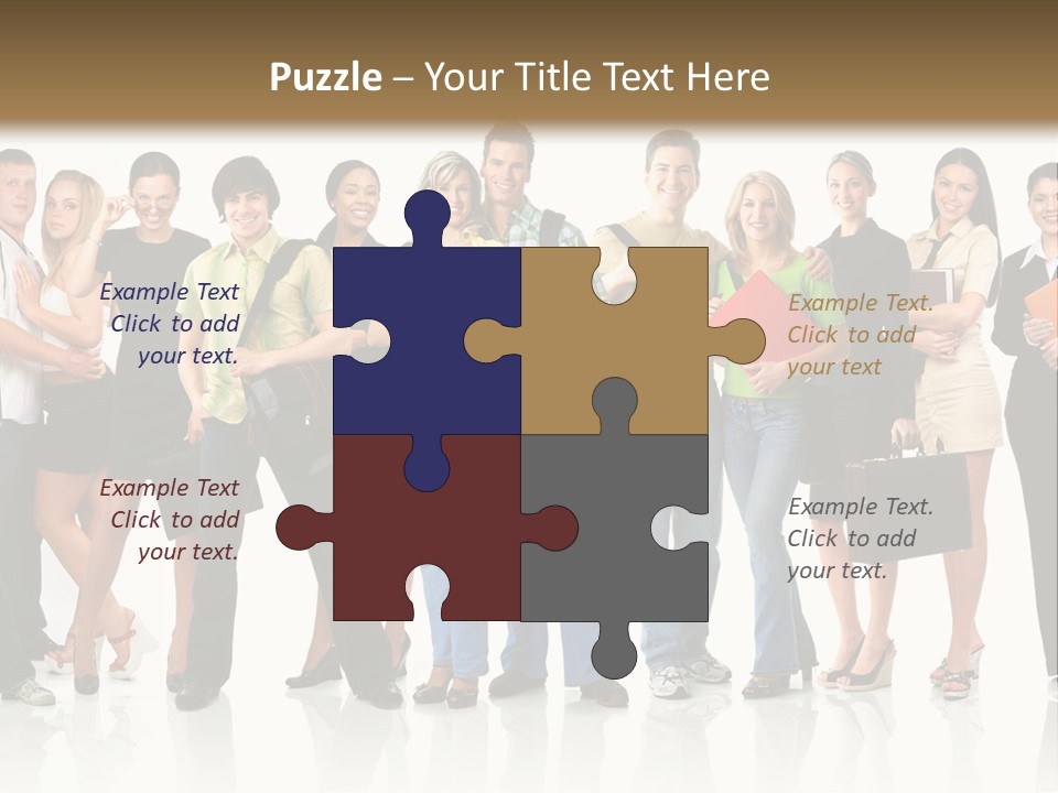 Group Student Isolated PowerPoint Template