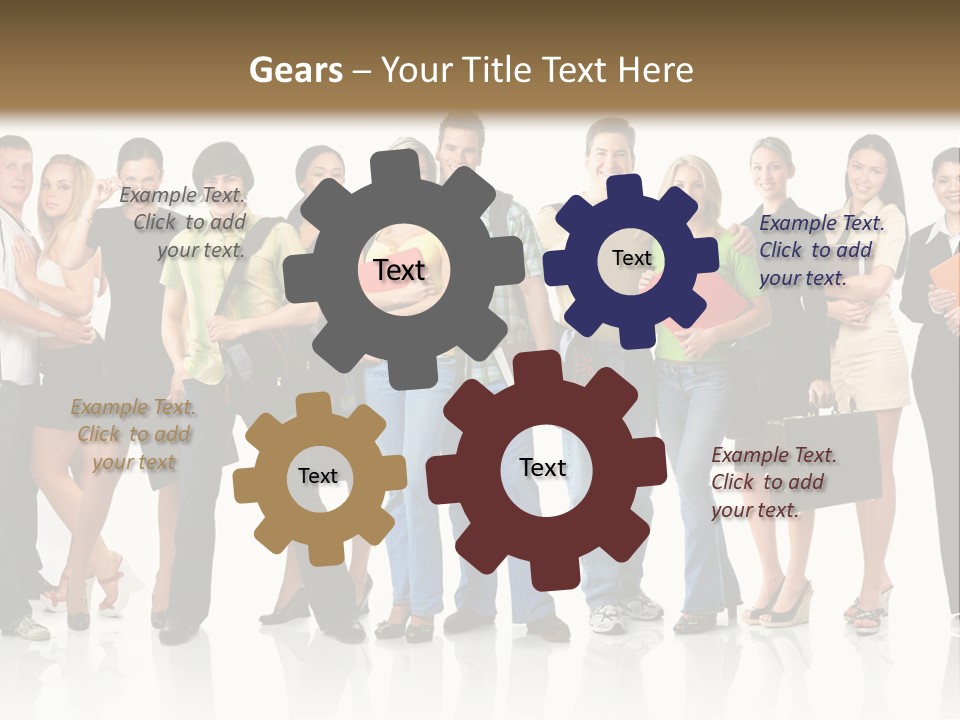 Group Student Isolated PowerPoint Template