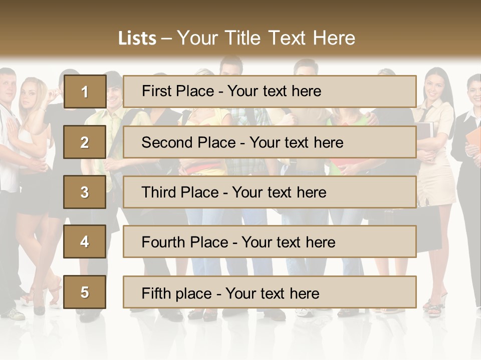 Group Student Isolated PowerPoint Template